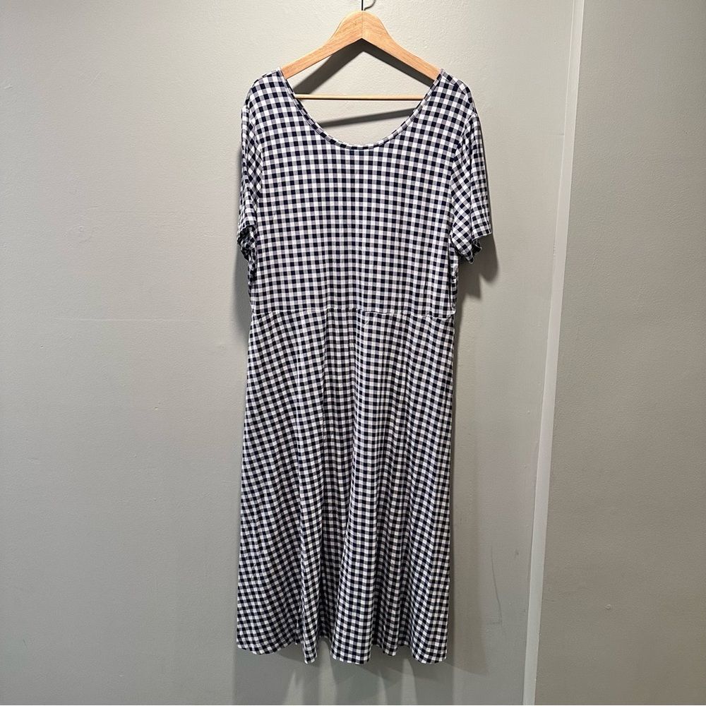 Draper James Navy and White A-Line Midi Dress Size XXL